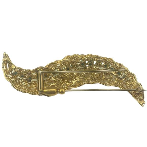 Tiffany & Co. 18 Karat Yellow Gold and Turquoise Brooch/Pin #16802 - Picture 5 of 8